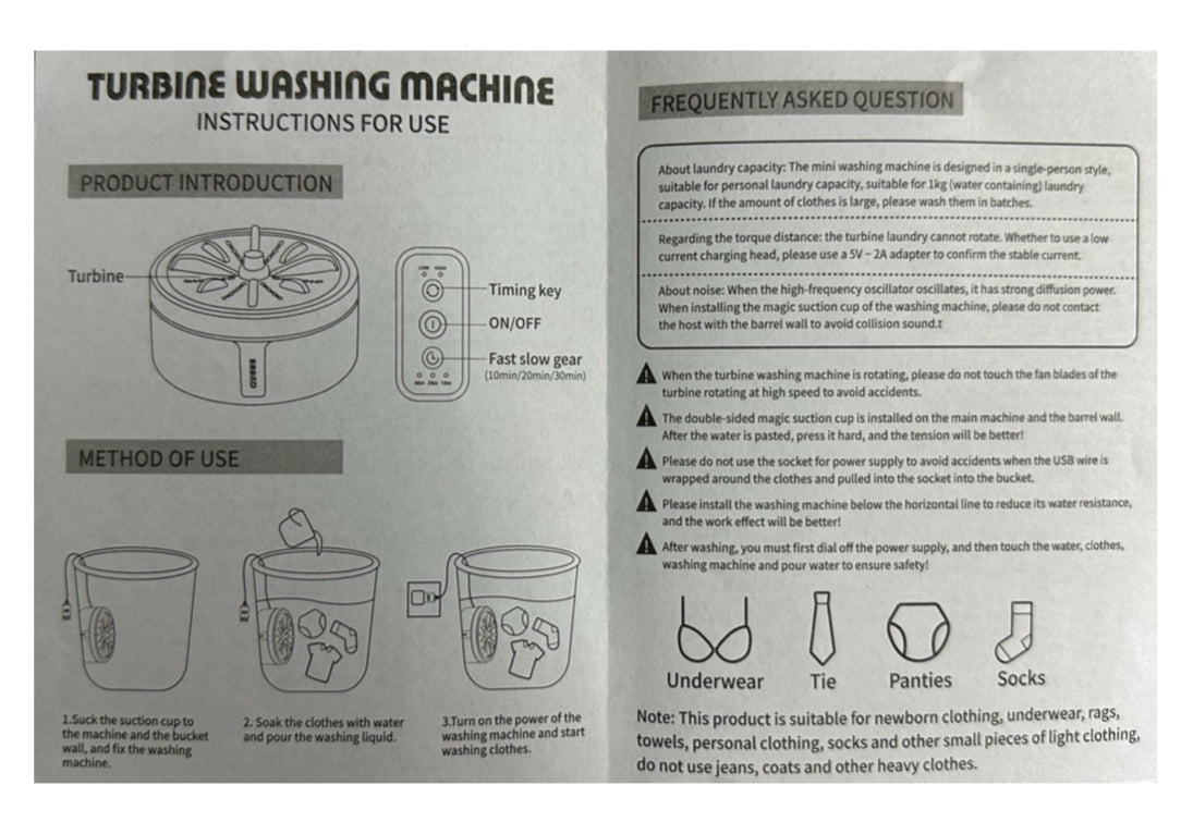 Portable Mini Washing Machine