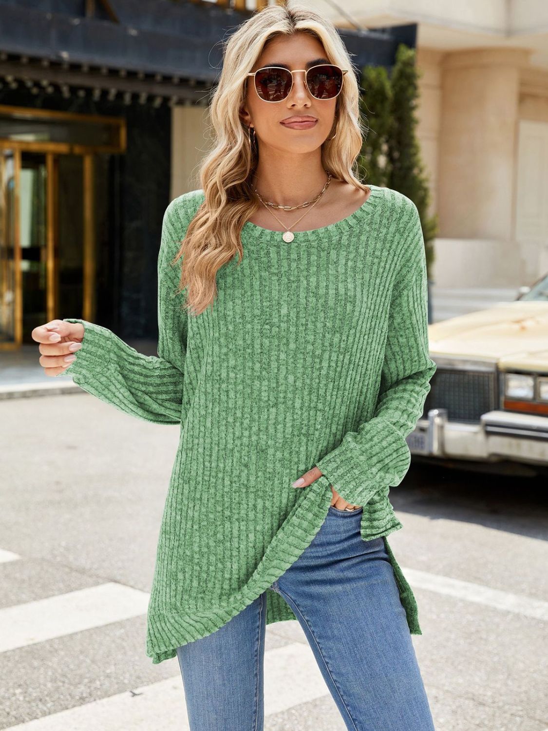 Round Neck Long Sleeve T-Shirt