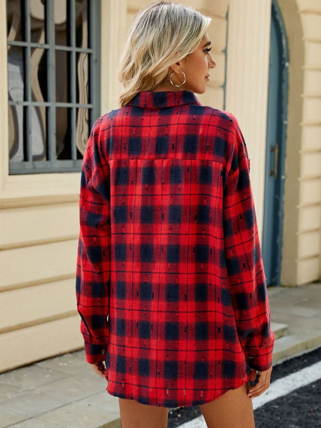 Plaid Button Up Long Sleeve Shirt