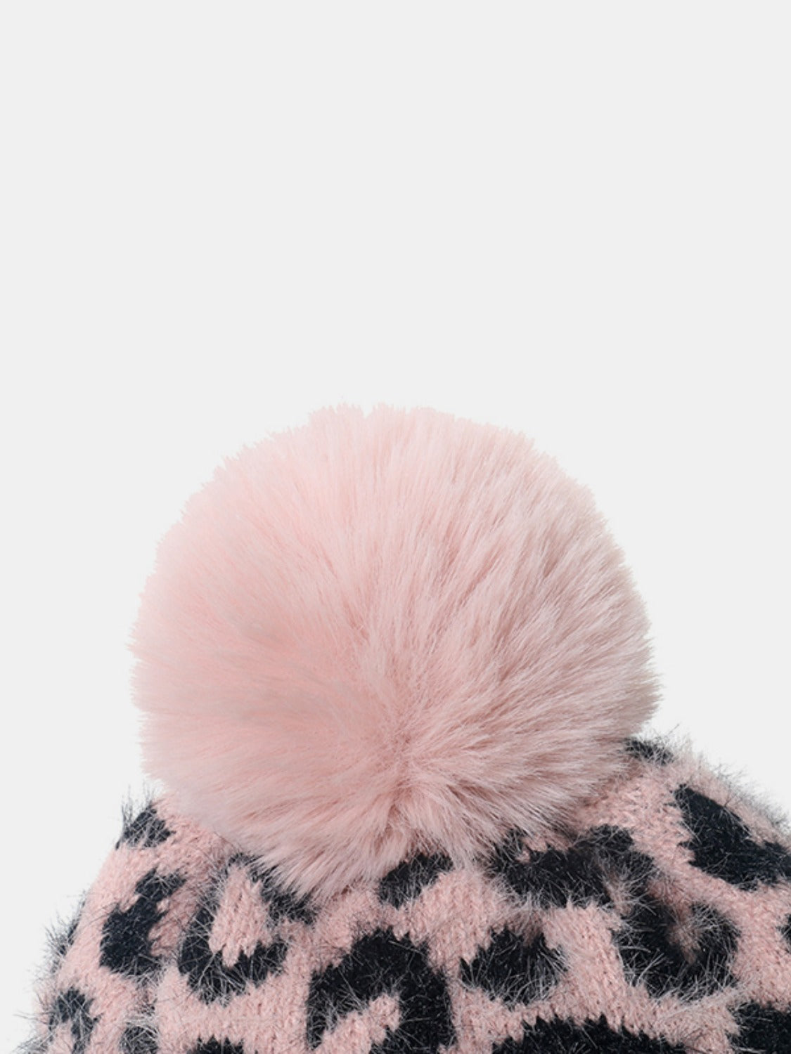 Thermal Leopard Hat with Pompom