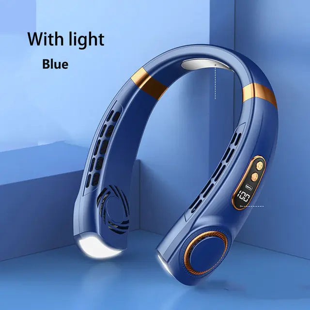 Portable LED Display Hanging Neck Fan Air Conditioner